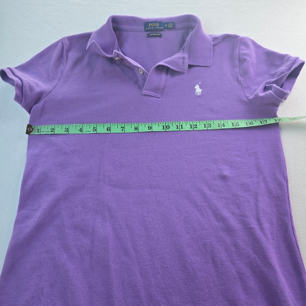 Polo Ralph Lauren 49S Womens Purple The Mesh Mini Short Sleeve Polo Dress Size M - Picture 7 of 9